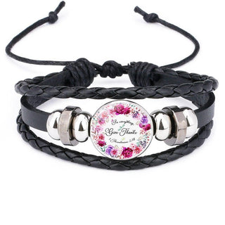 Proverbs Charm Leather Wrap Women Bracelet - Trendy Planet