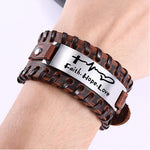 Proverb Leather Bracelet Men  Wristband - Trendy Planet