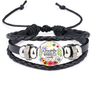 Proverbs Charm Leather Wrap Women Bracelet - Trendy Planet