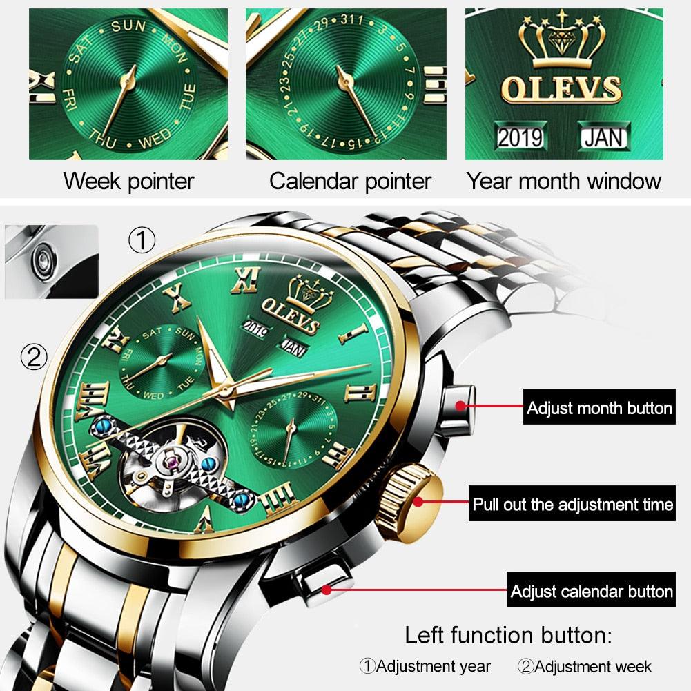 OLEVS Automatic Mechanical Men Watch - Trendy Planet