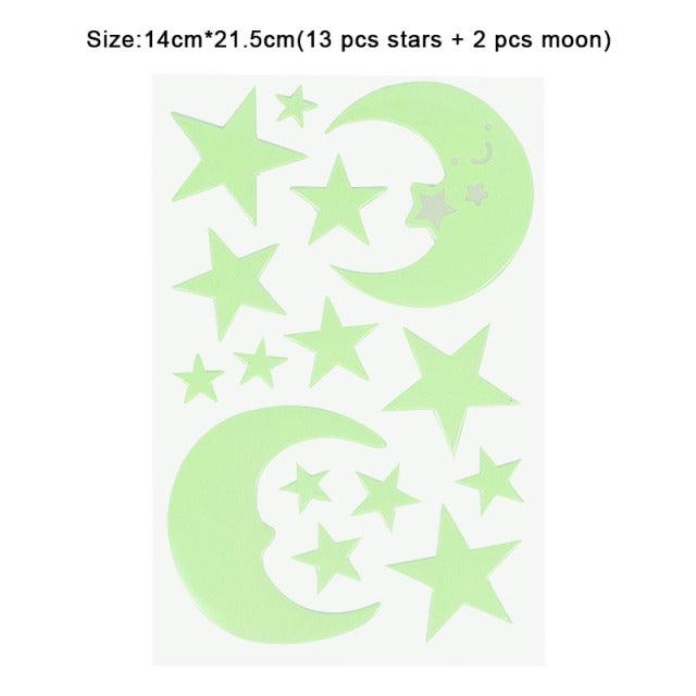 Luminous 3D Stars Dots Wall Sticker for Kids Room Bedroom - Trendy Planet