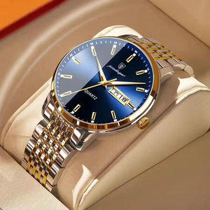 POEDAGAR Men Watch Stainless Stain Business Quartz - Trendy Planet