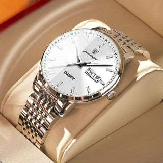 POEDAGAR Men Watch Stainless Stain Business Quartz - Trendy Planet