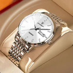 POEDAGAR Men Watch Stainless Stain Business Quartz - Trendy Planet