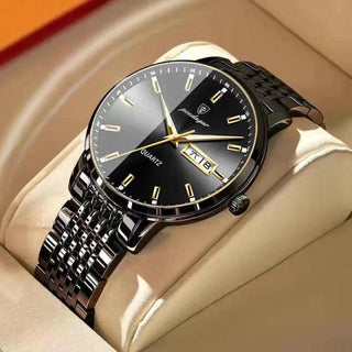 POEDAGAR Men Watch Stainless Stain Business Quartz - Trendy Planet